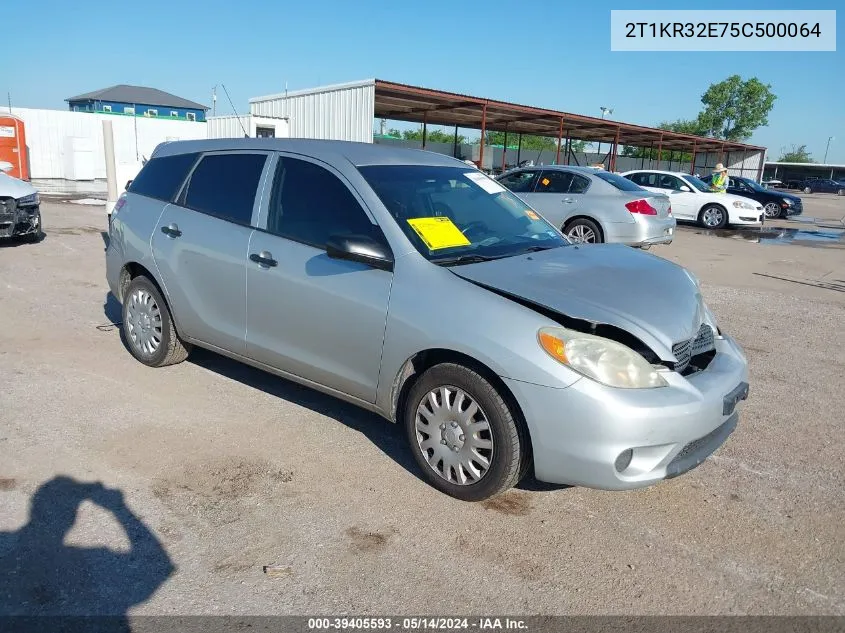 2005 Toyota Matrix VIN: 2T1KR32E75C500064 Lot: 39405593