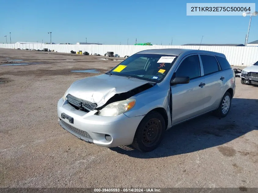 2005 Toyota Matrix VIN: 2T1KR32E75C500064 Lot: 39405593