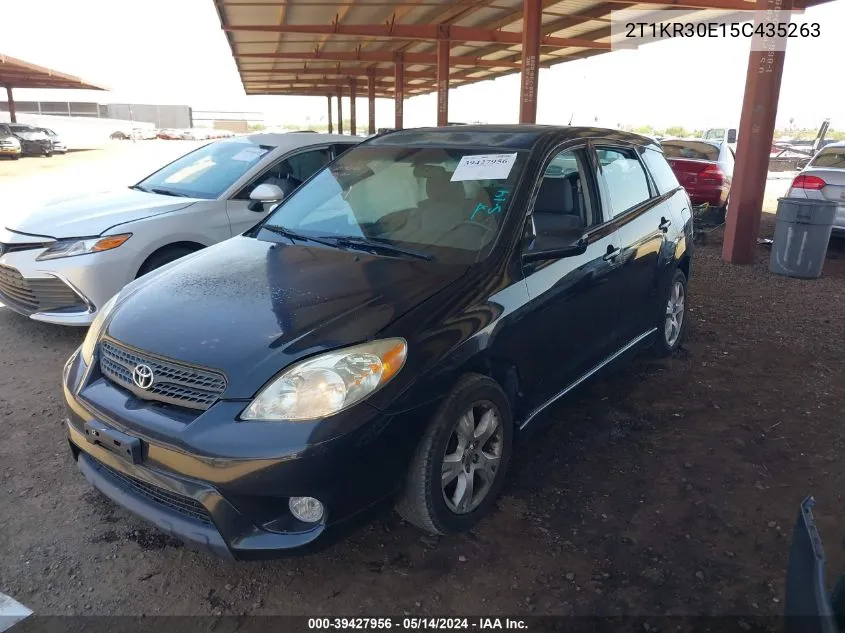 2005 Toyota Matrix Xr VIN: 2T1KR30E15C435263 Lot: 39427956