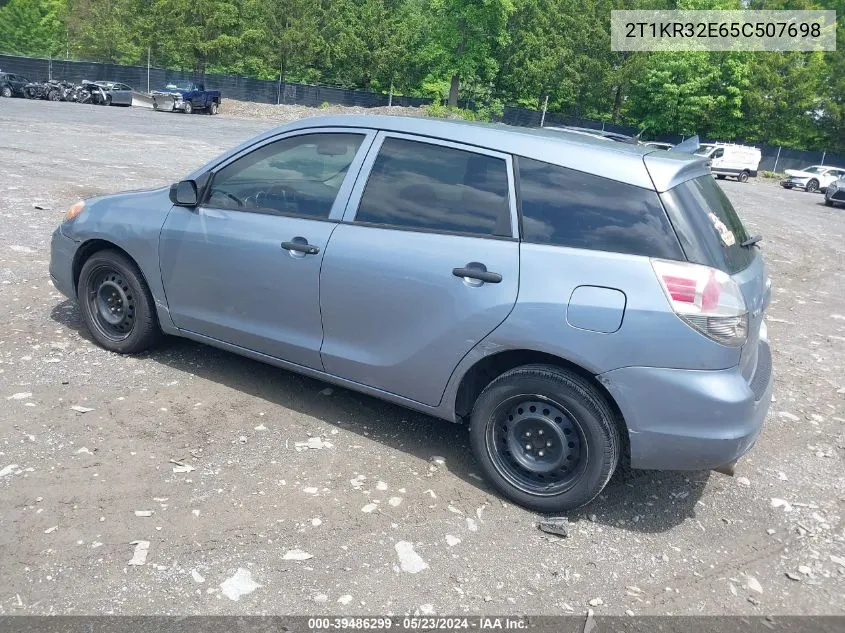 2005 Toyota Matrix VIN: 2T1KR32E65C507698 Lot: 39486299