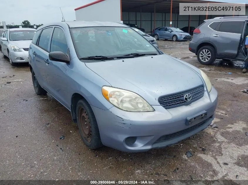 2005 Toyota Matrix VIN: 2T1KR32E05C497105 Lot: 39508846