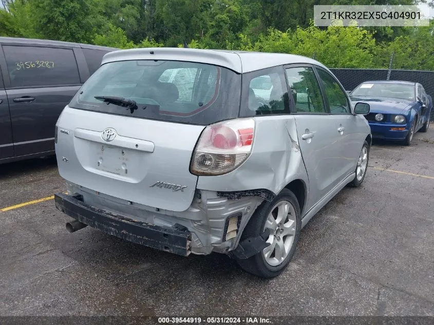 2005 Toyota Matrix Xr VIN: 2T1KR32EX5C404901 Lot: 39544919