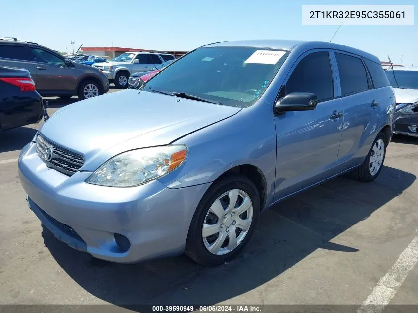 2005 Toyota Matrix VIN: 2T1KR32E95C355061 Lot: 39590949