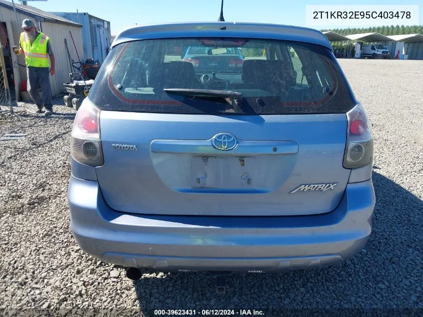 2T1KR32E95C403478 2005 Toyota Matrix