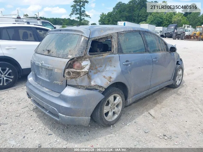 2005 Toyota Matrix Xr VIN: 2T1LR30E35C480516 Lot: 39640328