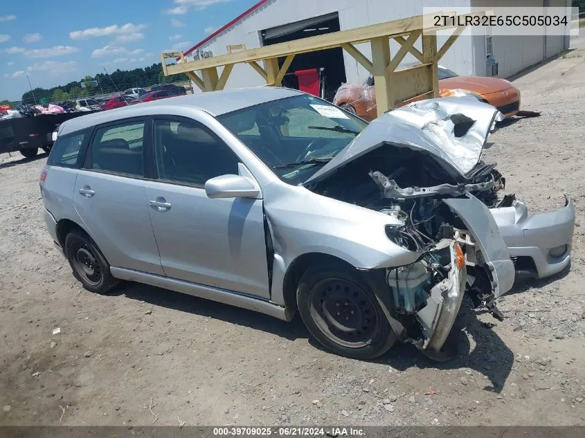 2005 Toyota Matrix Xr VIN: 2T1LR32E65C505034 Lot: 39709025