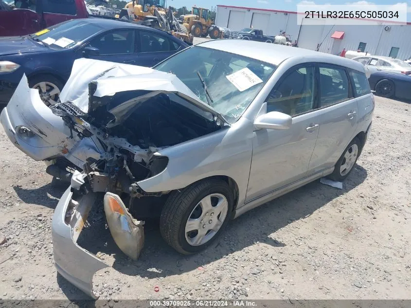 2005 Toyota Matrix Xr VIN: 2T1LR32E65C505034 Lot: 39709025