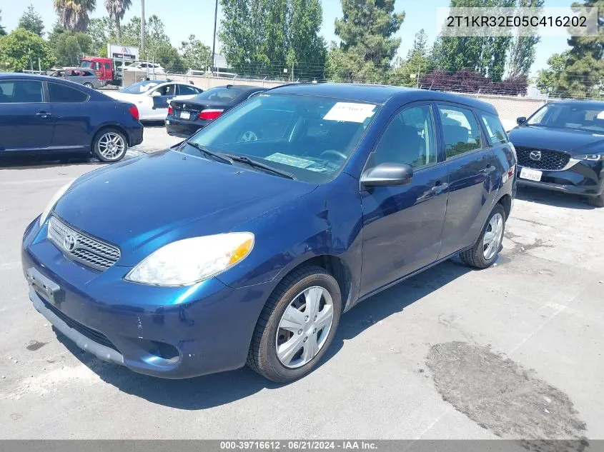 2T1KR32E05C416202 2005 Toyota Matrix