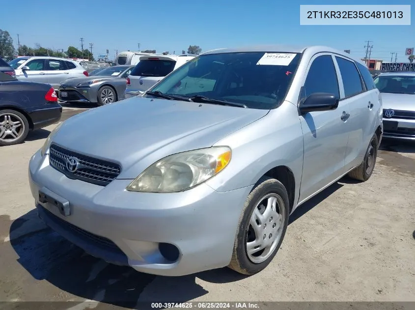 2T1KR32E35C481013 2005 Toyota Matrix