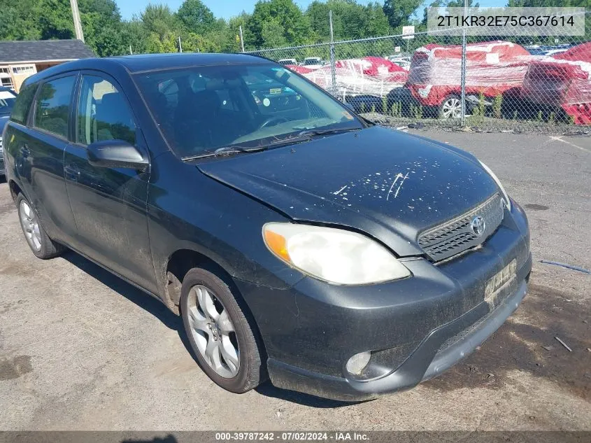 2005 Toyota Matrix Xr VIN: 2T1KR32E75C367614 Lot: 39787242