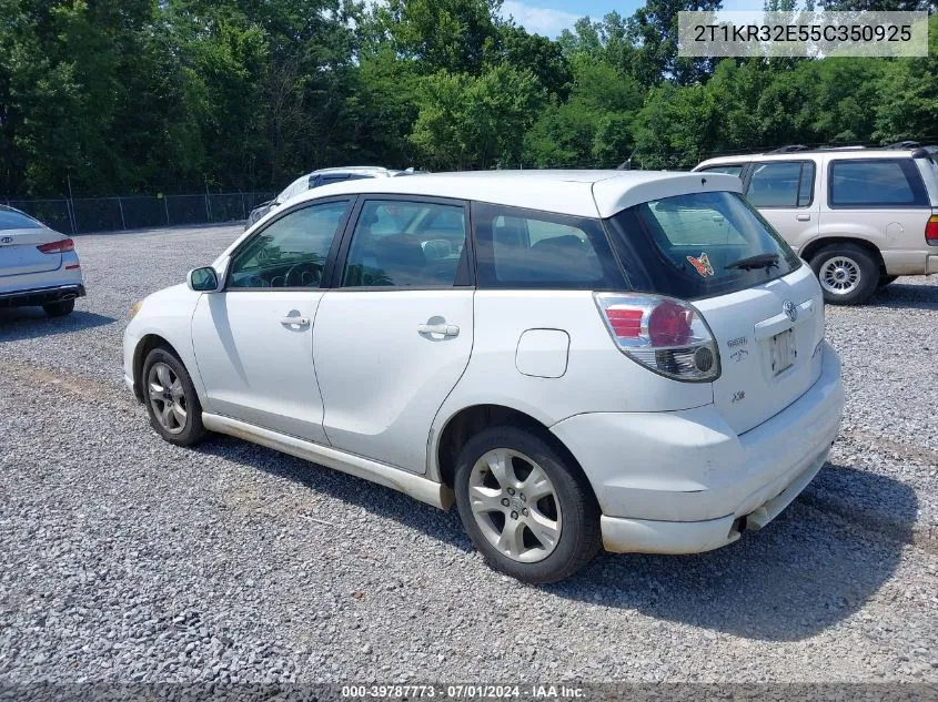 2005 Toyota Matrix Xr VIN: 2T1KR32E55C350925 Lot: 39787773