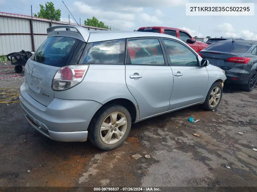 2005 Toyota Matrix Xr VIN: 2T1KR32E35C502295 Lot: 39798837