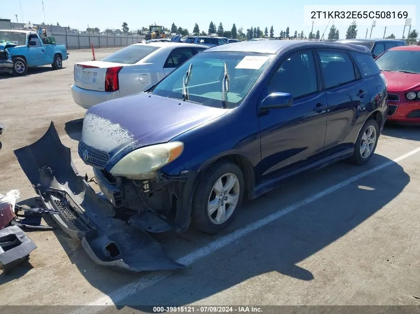 2005 Toyota Matrix Xr VIN: 2T1KR32E65C508169 Lot: 39815121