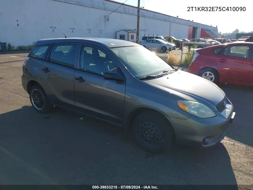 2005 Toyota Matrix VIN: 2T1KR32E75C410090 Lot: 39833218