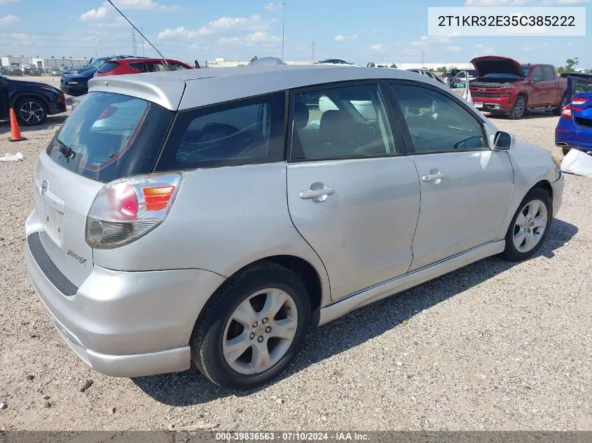 2005 Toyota Matrix Xr VIN: 2T1KR32E35C385222 Lot: 39836563