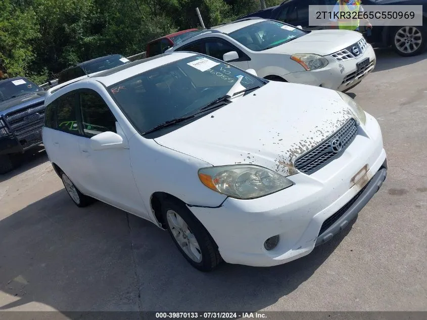 2005 Toyota Matrix Xr VIN: 2T1KR32E65C550969 Lot: 39870133