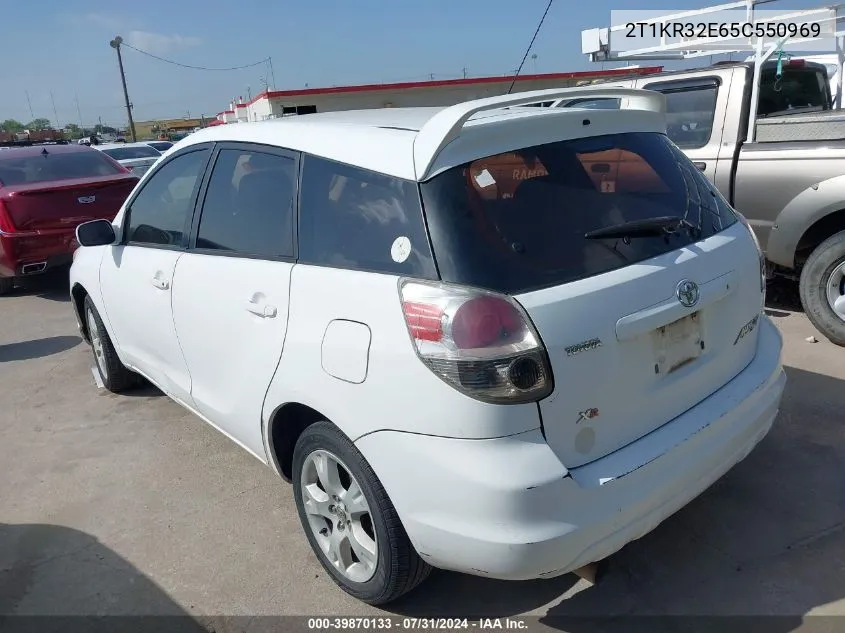 2005 Toyota Matrix Xr VIN: 2T1KR32E65C550969 Lot: 39870133