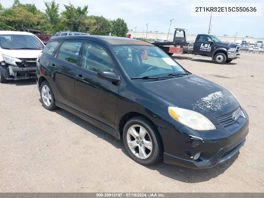 2005 Toyota Matrix Xr VIN: 2T1KR32E15C550636 Lot: 39912197