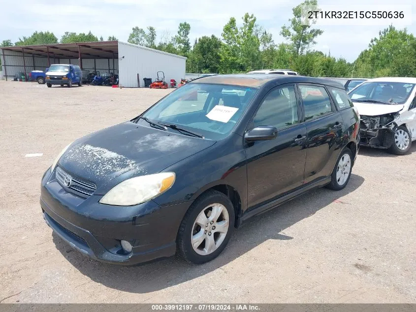 2005 Toyota Matrix Xr VIN: 2T1KR32E15C550636 Lot: 39912197