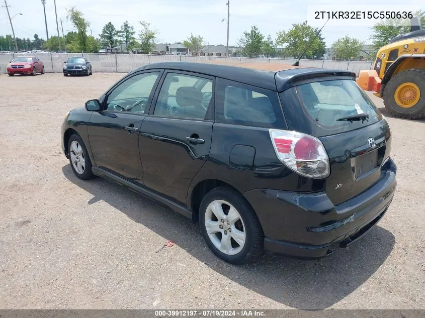 2005 Toyota Matrix Xr VIN: 2T1KR32E15C550636 Lot: 39912197