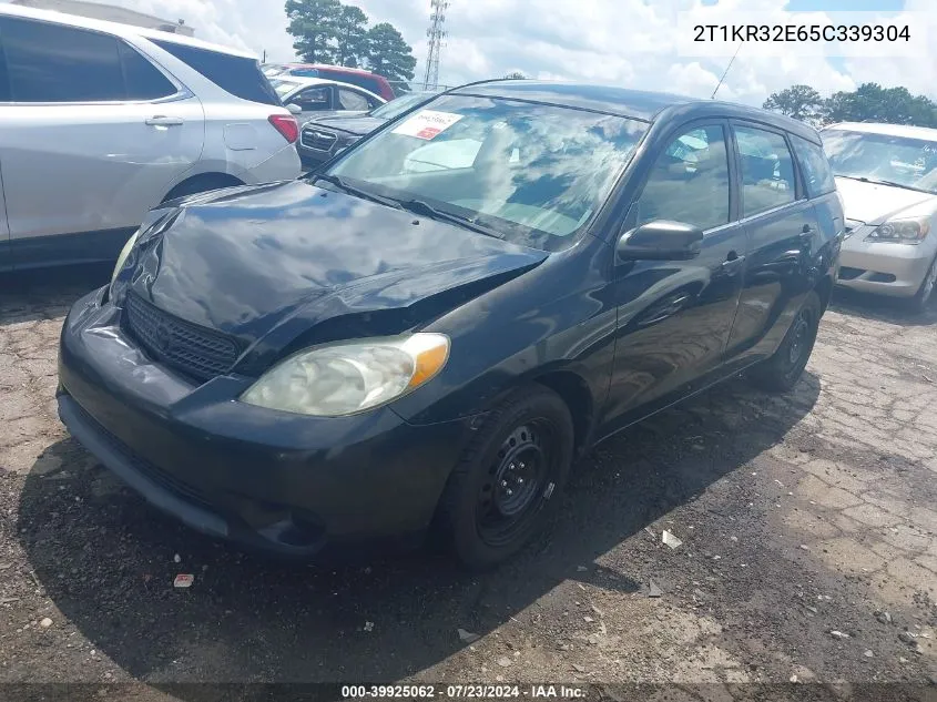 2005 Toyota Matrix VIN: 2T1KR32E65C339304 Lot: 39925062