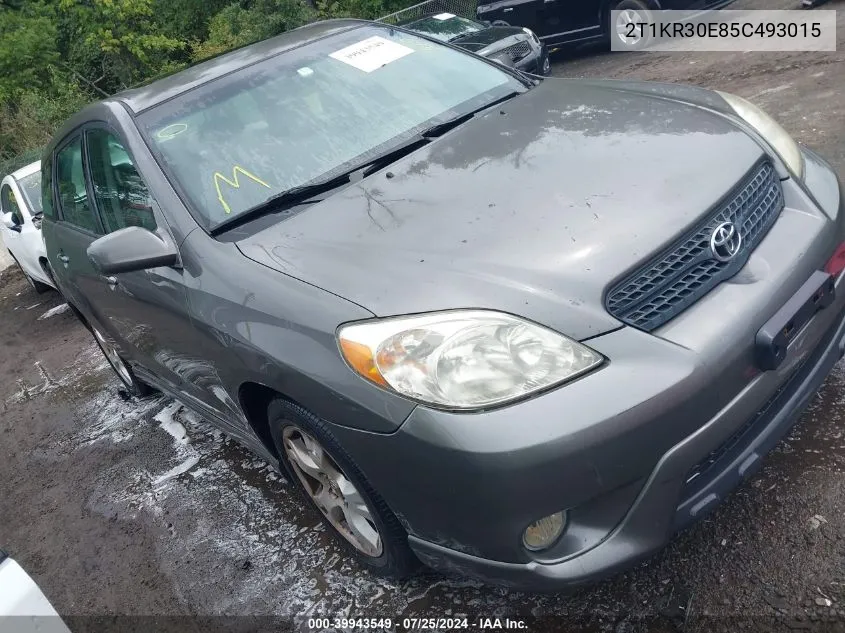 2005 Toyota Matrix Xr VIN: 2T1KR30E85C493015 Lot: 39943549