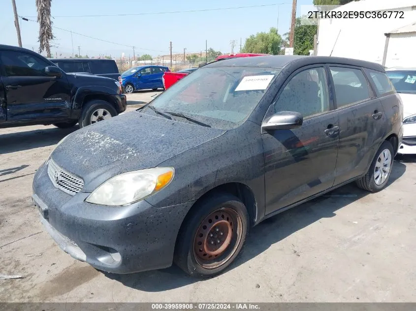 2005 Toyota Matrix Xr VIN: 2T1KR32E95C366772 Lot: 39959908