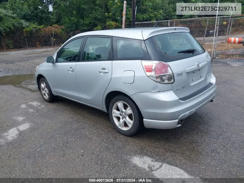 2005 Toyota Matrix Xr VIN: 2T1LR32E75C329711 Lot: 40013626