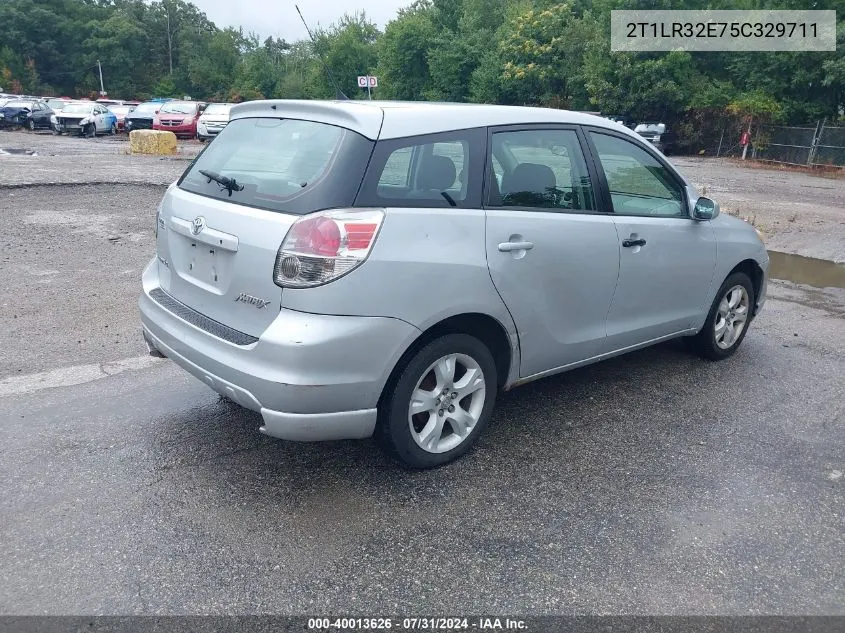 2005 Toyota Matrix Xr VIN: 2T1LR32E75C329711 Lot: 40013626