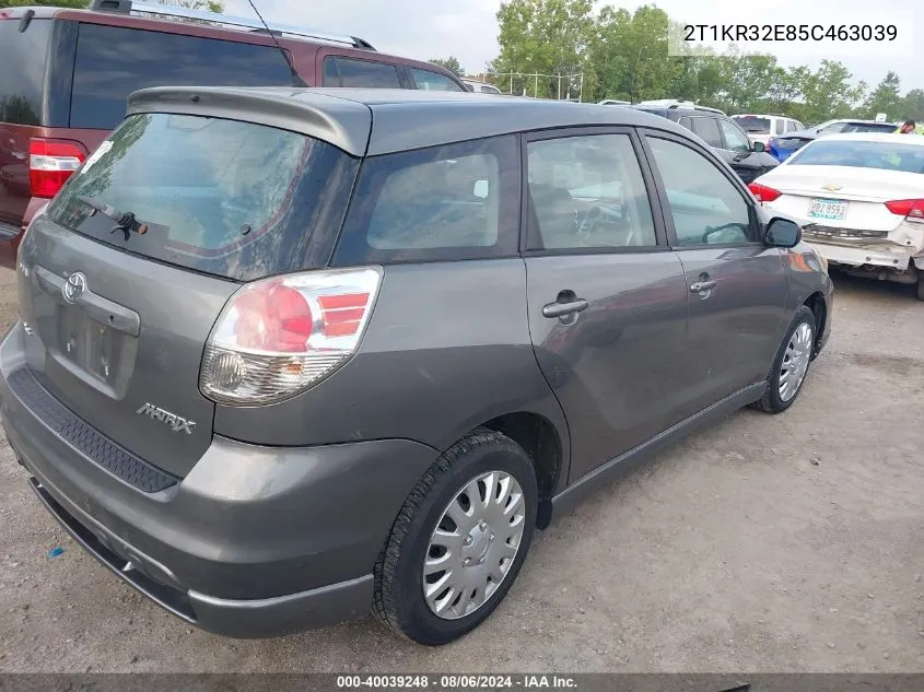 2005 Toyota Matrix Xr VIN: 2T1KR32E85C463039 Lot: 40039248