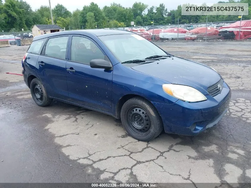 2005 Toyota Matrix VIN: 2T1KR32E15C437575 Lot: 40052326