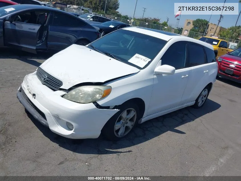 2005 Toyota Matrix Xr VIN: 2T1KR32E15C367298 Lot: 40071702