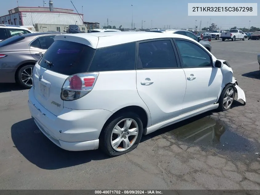 2005 Toyota Matrix Xr VIN: 2T1KR32E15C367298 Lot: 40071702