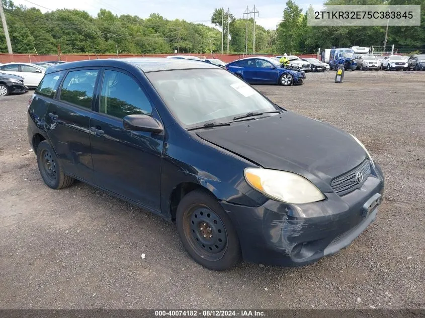 2005 Toyota Matrix VIN: 2T1KR32E75C383845 Lot: 40074182