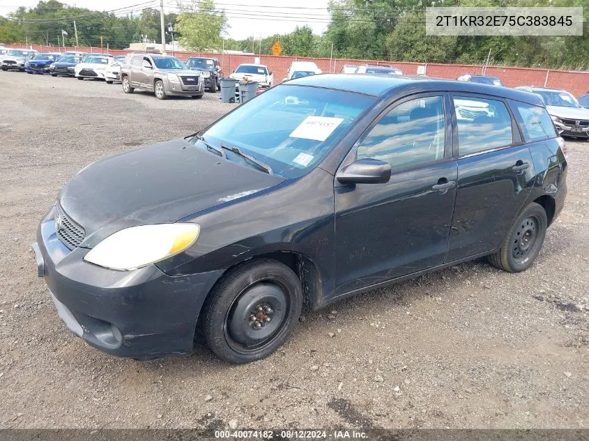 2005 Toyota Matrix VIN: 2T1KR32E75C383845 Lot: 40074182