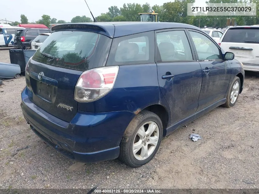 2005 Toyota Matrix Xr VIN: 2T1LR32E55C370029 Lot: 40083125