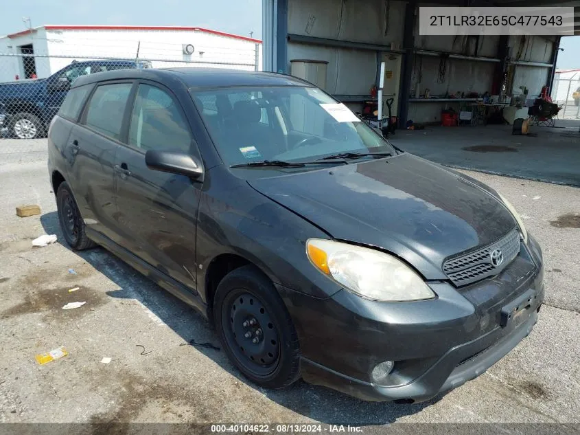 2005 Toyota Matrix Xr VIN: 2T1LR32E65C477543 Lot: 40104622