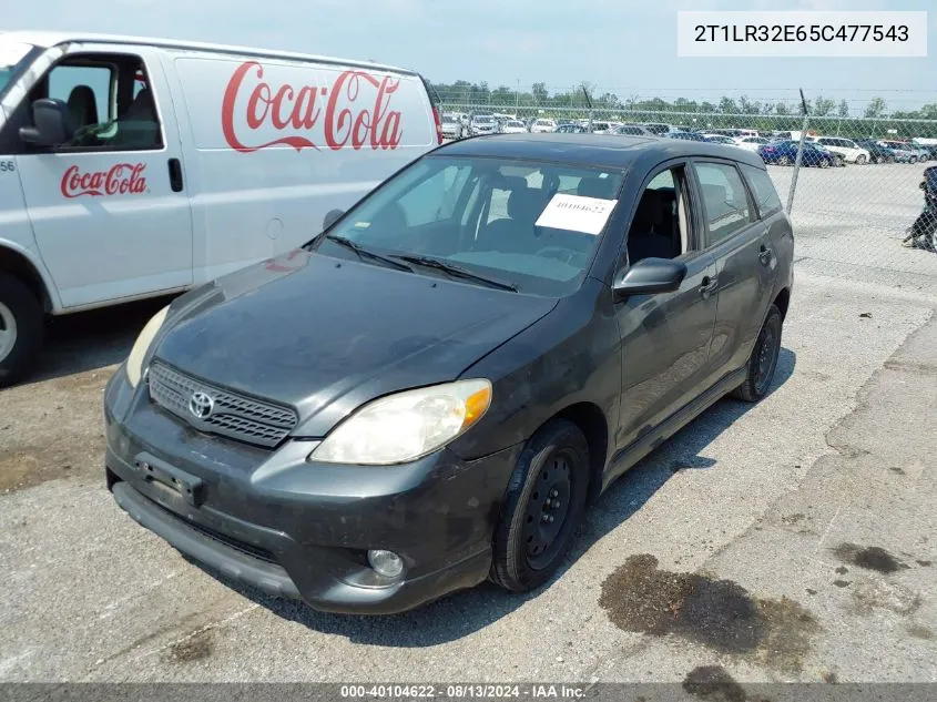 2005 Toyota Matrix Xr VIN: 2T1LR32E65C477543 Lot: 40104622