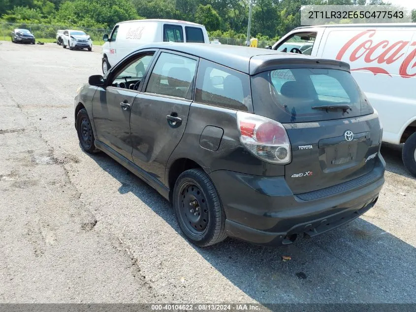 2005 Toyota Matrix Xr VIN: 2T1LR32E65C477543 Lot: 40104622