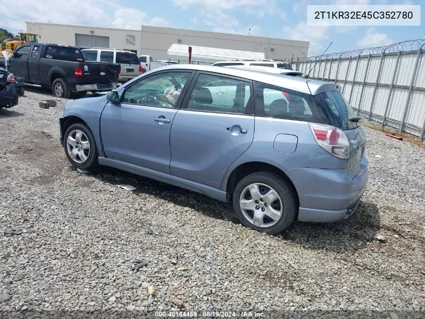 2005 Toyota Matrix Xr VIN: 2T1KR32E45C352780 Lot: 40144459