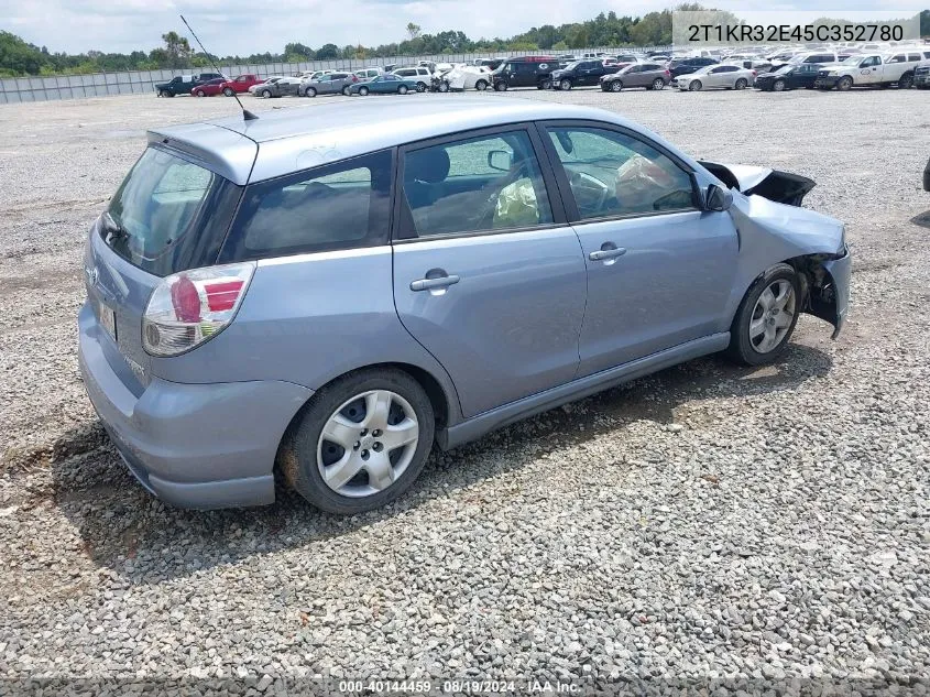 2005 Toyota Matrix Xr VIN: 2T1KR32E45C352780 Lot: 40144459