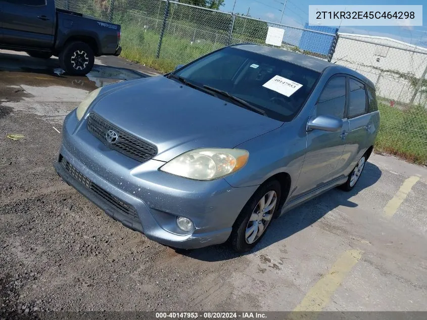 2005 Toyota Matrix Xr VIN: 2T1KR32E45C464298 Lot: 40147953