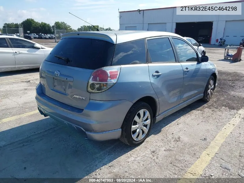 2005 Toyota Matrix Xr VIN: 2T1KR32E45C464298 Lot: 40147953