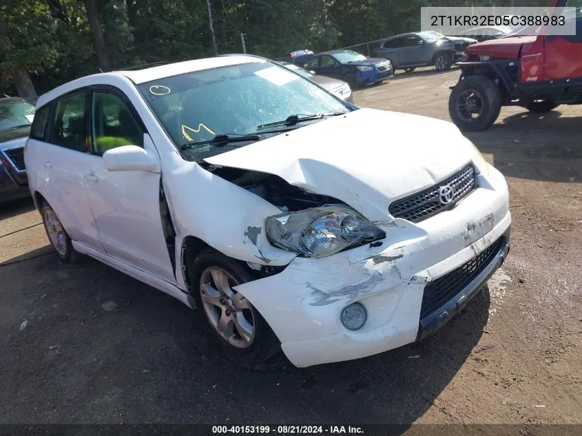 2005 Toyota Matrix Xr VIN: 2T1KR32E05C388983 Lot: 40153199