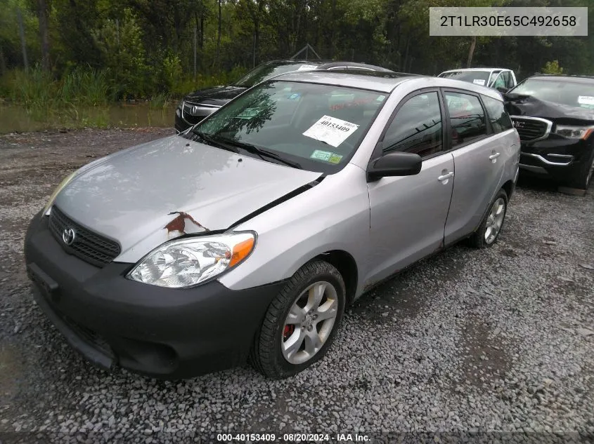 2005 Toyota Matrix Xr VIN: 2T1LR30E65C492658 Lot: 40153409