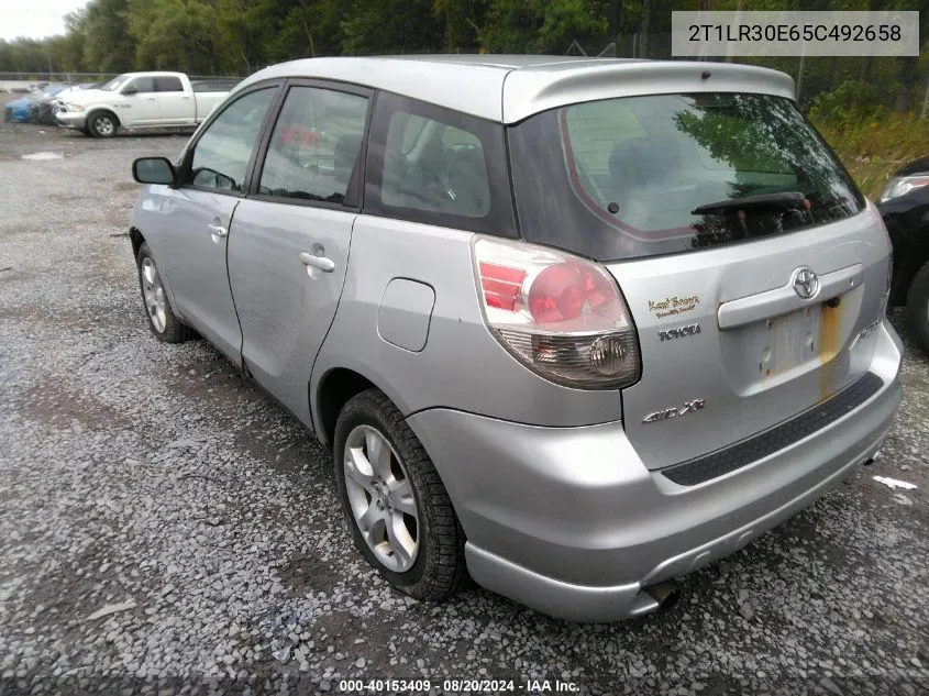 2005 Toyota Matrix Xr VIN: 2T1LR30E65C492658 Lot: 40153409