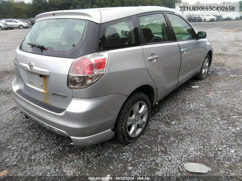 2005 Toyota Matrix Xr VIN: 2T1LR30E65C492658 Lot: 40153409