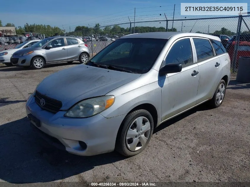 2005 Toyota Matrix VIN: 2T1KR32E35C409115 Lot: 40256334