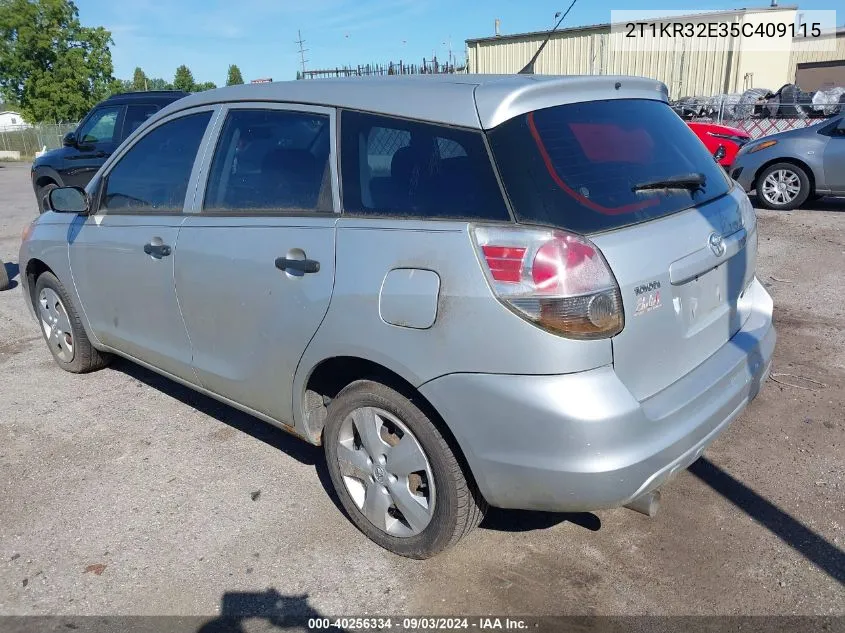 2005 Toyota Matrix VIN: 2T1KR32E35C409115 Lot: 40256334