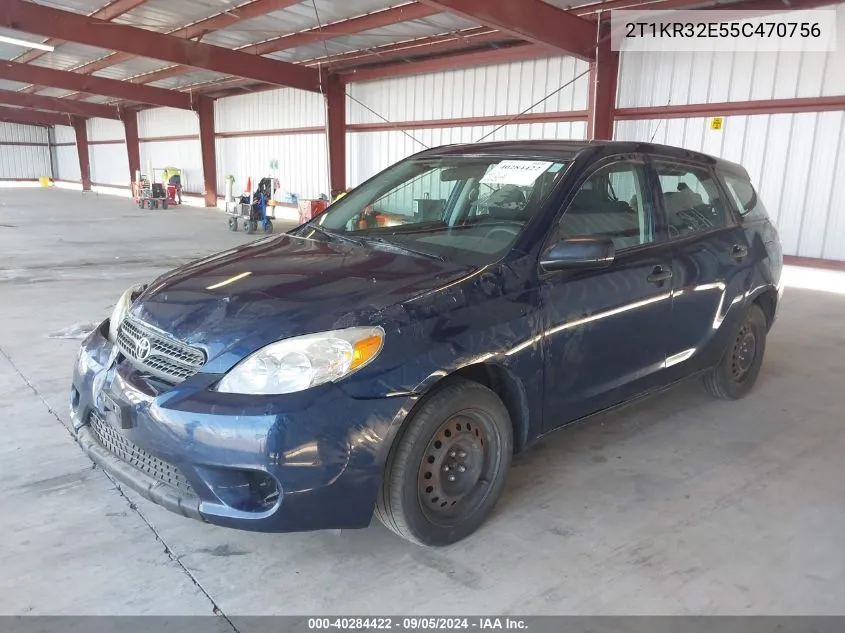 2005 Toyota Matrix VIN: 2T1KR32E55C470756 Lot: 40284422